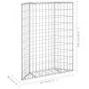 Gabion Raised Bed – Silver Galvanized Steel – 31.5" x 7.9" x 39.4"