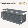 260‑Gallon Metal Outdoor Deck Box – Lockable, Extra‑Large Patio Storage
