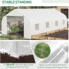 20 x 10 x 7 ft Large Tunnel Greenhouse Walk‑In Warm House with Roll‑Up Door