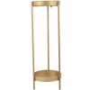 Modern Folding Metal 2‑Tier Plant Stand – Golden, Indoor/Outdoor