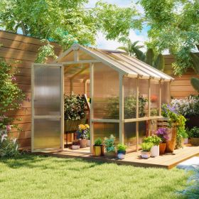 Wooden Walk‑In Greenhouse Kit – Polyethylene‑Covered Garden Hot House