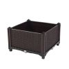 2-Piece Brown Free-Splicing Injection Planting Boxes