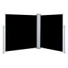 Retractable Side Awning – Black Polyester – 55.1" x 236.2"