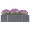 Large Grey Galvanized Steel Raised Garden Bed – Durable