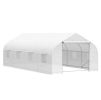 20 x 10 x 7 ft Large Tunnel Greenhouse Walk‑In Warm House with Roll‑Up Door