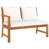 Cream Solid Acacia Wood Bookshelf Board with Polyester Fabric