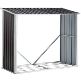 Log Storage Shed with Roof – Firewood Rack for Backyard, Garden & Patio