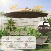 10 ft Offset Patio Umbrella with 112 Solar LED Lights