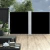 Retractable Side Awning – Black Polyester – 55.1" x 236.2"