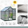 6 x 6 x 7 ft Polycarbonate Portable Walk‑In Garden Greenhouse
