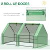 Portable Tunnel Greenhouse with Large Zipper Doors & Water/UV PE Cover – 6 x 3 x 3 ft