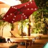 17.5" Heavy‑Duty Umbrella Base – 30 lb Square Bronze Stand