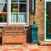 33 Gallon Wooden Storage Bench with Liner – Patio, Garden & Porch