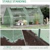 Portable Garden Greenhouse with Two PE/PVC Covers & Roll‑Up Windows – 6 x 3 x 3 ft
