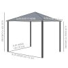 Patio Gazebo with Netting, Curtains & Vented Roof – 10 x 10 Ft