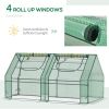 Portable Garden Greenhouse with Two PE/PVC Covers & Roll‑Up Windows – 6 x 3 x 3 ft