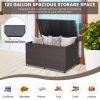 Outdoor Wicker Storage Box with Zippered Liner – 133 Gallon