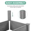 Over-Ground Wooden Raised Garden Bed – Tool-Free Assembly - 96" x 28"