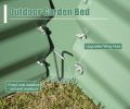 8x4x1 ft Galvanized Raised Garden Bed – Green, Outdoor Planter Garden Boxes