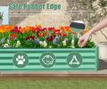 8x4x1 ft Galvanized Raised Garden Bed – Green, Outdoor Planter Garden Boxes