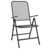 Set of 4 Anthracite Folding Garden Chairs