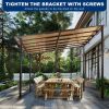 10' x 12' Wall‑Mounted Lean‑To Pergola Gazebo – Metal & Polycarbonate
