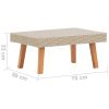 Beige PE Rattan Coffee Table – Medium Lightweight Design