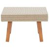 Beige PE Rattan Coffee Table – Medium Lightweight Design