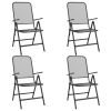 Set of 4 Anthracite Folding Garden Chairs