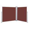 Side Awning – Brown Polyester with PU Coating – 47.2" x 236.2"