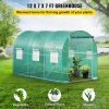 12 x 7 x 7 ft Walk‑In Tunnel Greenhouse with Steel Hoops & Top Beam