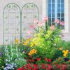 2‑Pack Metal Garden Trellis – 71" x 19.7", Green Rustproof Supports