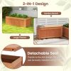 Outdoor Plant Container Bench with Seat for Garden, Yard, Balcony, or Deck