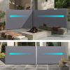 Retractable Side Awning Privacy Screen – Waterproof & UV-Resistant – Grey – 276" x 71"