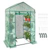 Walk‑In Greenhouse with Shelves & High‑Strength PE Cover – 4.6 x 2.4 x 6.7 ft