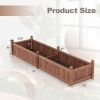 Divisible Wooden Planter Box with Corner Drainage and Liner-91" x 24" x 16"