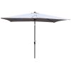 Rectangular Solar Lighted Patio Umbrella with Tilt – 10 x 6.5 ft