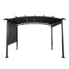 Retractable Shade Steel Pergola Gazebo – 12 x 9 Ft