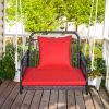 Patio Rattan Porch Swing Hammock Chair with Seat Cushion