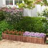 Divisible Wooden Planter Box with Corner Drainage and Liner-91" x 24" x 16"