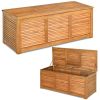 47 Gallon Wooden Deck Storage Bench Box