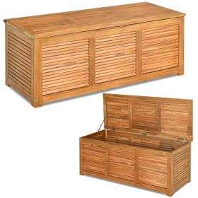 47 Gallon Wooden Deck Storage Bench Box