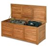 47 Gallon Wooden Deck Storage Bench Box
