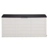 Outdoor Garden Plastic Storage Deck Box Chest – Lockable Seat – 75 Gallon