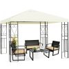 Steel Patio Gazebo Canopy Shelter – 10 x 10 Ft