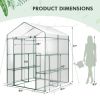 Walk‑In Greenhouse with 4 Tiers & 8 Shelves – PVC Cover, Roll‑Up Door