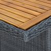 Dark Grey and Brown Garden Table