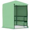 Greenhouse with Green PE Mesh Fabric & Powder‑Coated Steel – 89.4 x 87.8 in