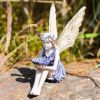 Miniature Fairy Resin Statue for Garden & Patio Decor