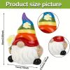 Garden Rainbow Gnome Resin Statue – Faceless Mini Decor